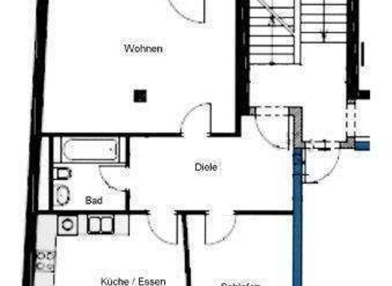 Wohnung zur Miete 1.050 € 2,5 Zimmer 81,8 m² 4. Geschoss St Johannis Nürnberg 90419
