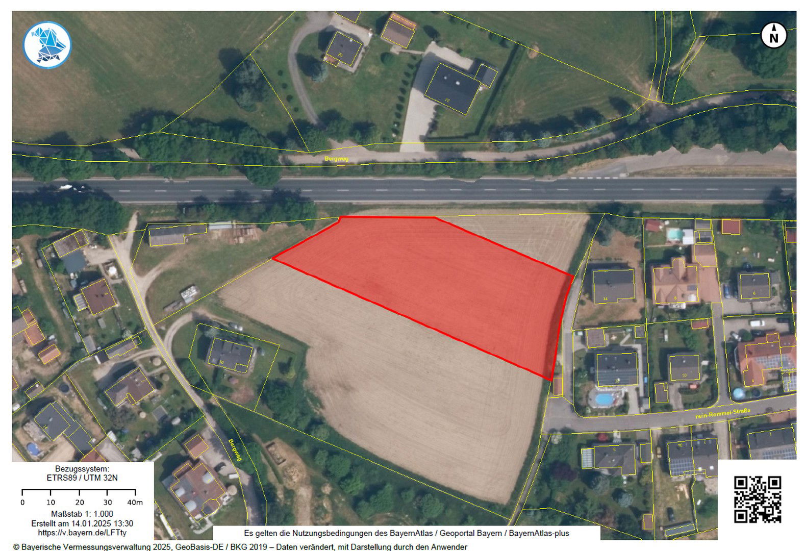 Grundstück zum Kauf provisionsfrei 3.119 m²<br/>Grundstück Erwin-Rommel-Straße Bruck Bruck 92436