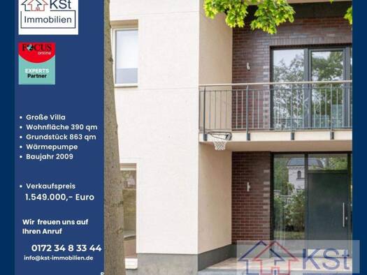 Villa zum Kauf 1.549.000 € 10 Zimmer 380 m² 863 m² Grundstück Leutzsch Leipzig / Leutzsch 04179