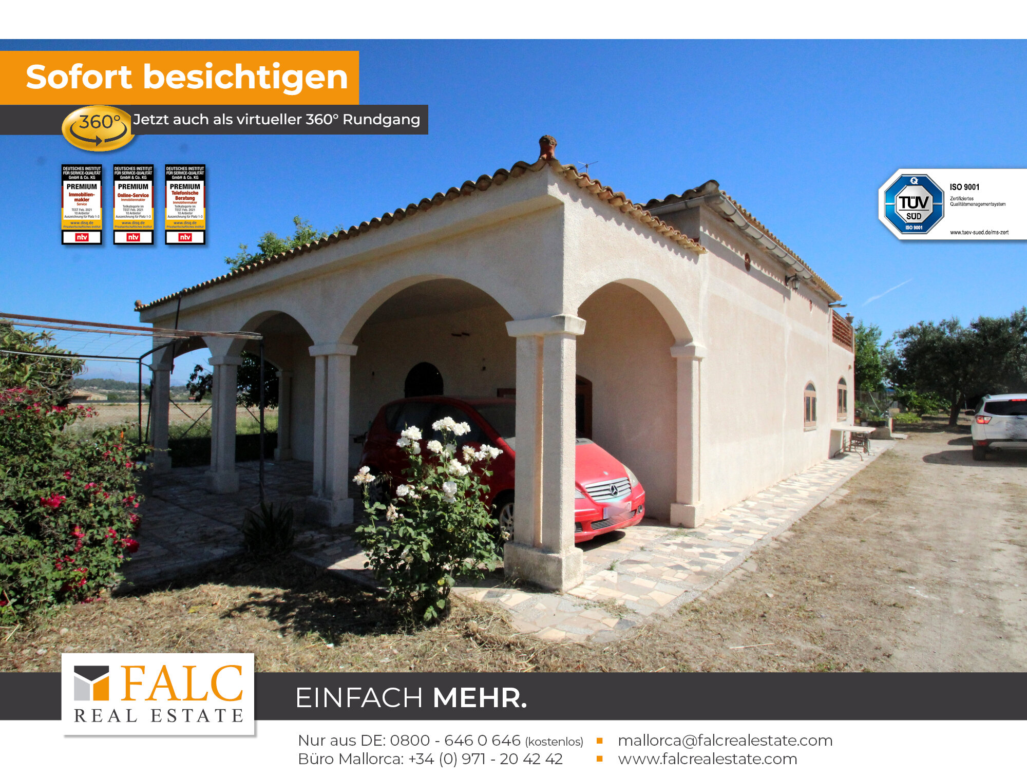 Finca zum Kauf provisionsfrei 467.000 € 5 Zimmer 170 m²<br/>Wohnfläche 2.700 m²<br/>Grundstück Sant Joan 07240