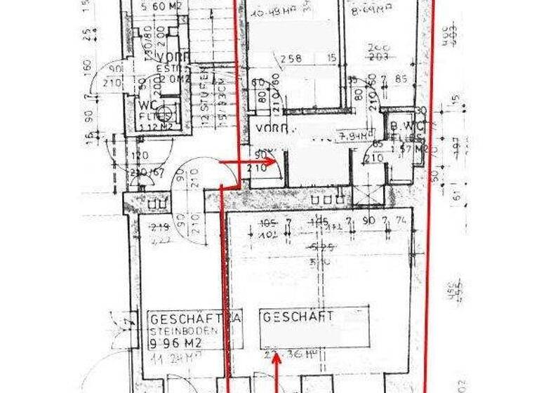 Büro zur Miete 870 € 3 Zimmer Baden 2500