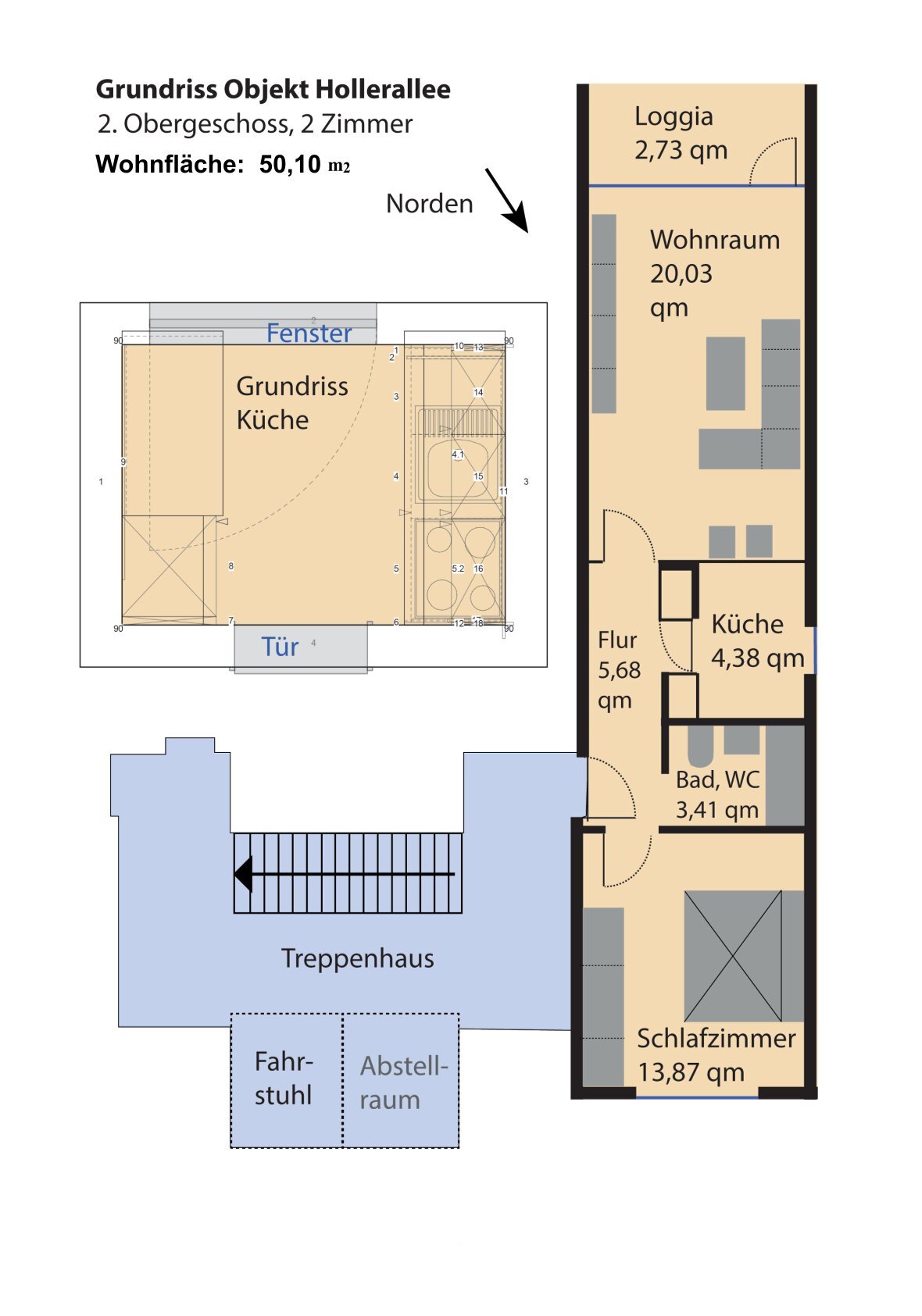 Wohnung zum Kauf 189.000 € 2 Zimmer 50,1 m²<br/>Wohnfläche 2.<br/>Geschoss Hollerallee Barkhof Bremen 28209