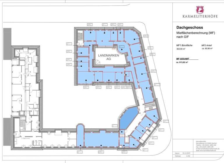 Bürofläche zur Miete 915 m² Bürofläche teilbar ab 170 m² Karmeliterstraße 10 Aachen 52068