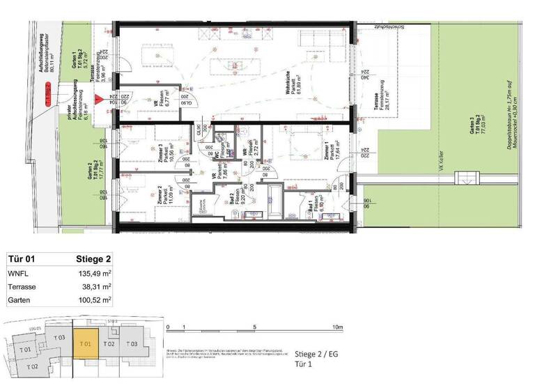Wohnung zum Kauf - Erstbezug 849.900 € 4 Zimmer 135 m² EG Wien 1220