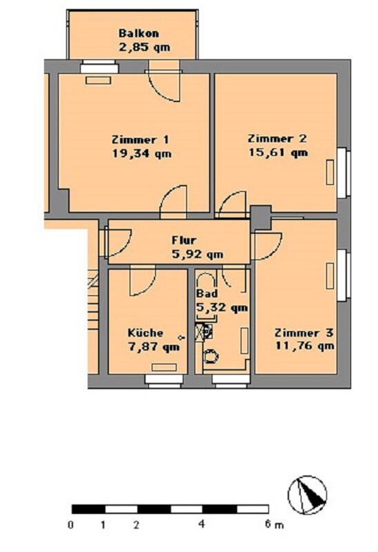 Wohnung zur Miete 437 € 3 Zimmer 68,7 m²<br/>Wohnfläche 2.<br/>Geschoss 01.02.2025<br/>Verfügbarkeit Ernst-Thälmann-Straße 132 Senftenberg Senftenberg 01968