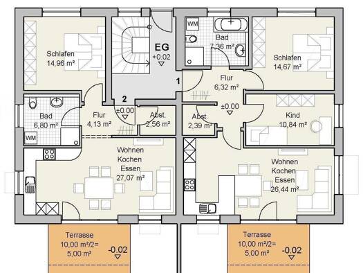 Wohnung zum Kauf - Erstbezug provisionsfrei 304.000 € 2 Zimmer 57 m² Geschoss 2/3 frei ab 31.12.2027 Meitingen Meitingen 86405