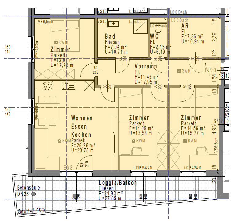 Wohnung zum Kauf 225.592 € 57,1 m²<br/>Wohnfläche Oberwart 7400