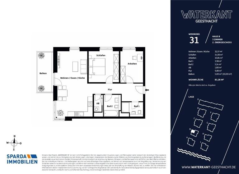 Wohnung zum Kauf - Erstbezug provisionsfrei 412.000 € 3 Zimmer Geesthacht 21502