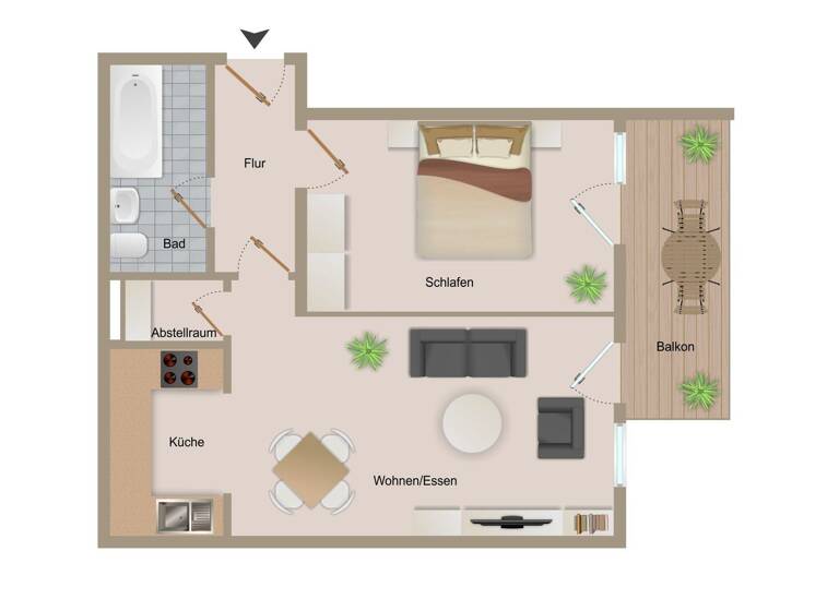 Wohnung zum Kauf 95.000 € 2 Zimmer 50,3 m² 2. Geschoss Freital 01705
