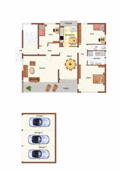 Wohnung zur Miete 1.140 € 4,5 Zimmer 119 m² 3 Geschosse frei ab 01.11.2025 Dachtel Aidlingen 71134