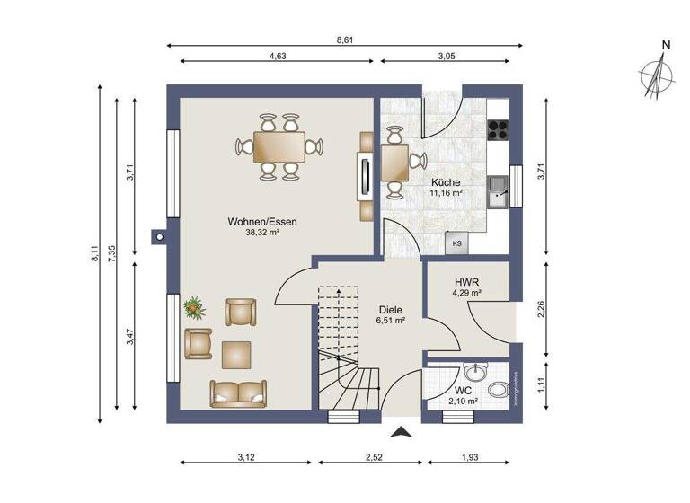 Einfamilienhaus zum Kauf provisionsfrei 317.000 € 4 Zimmer 96,5 m² 567 m² Grundstück Ahrensbök 23623