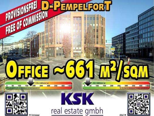 Bürofläche zur Miete provisionsfrei 19 € 661,3 m² Bürofläche teilbar von 446,2 m² bis 661,3 m² Pempelfort Düsseldorf 40211