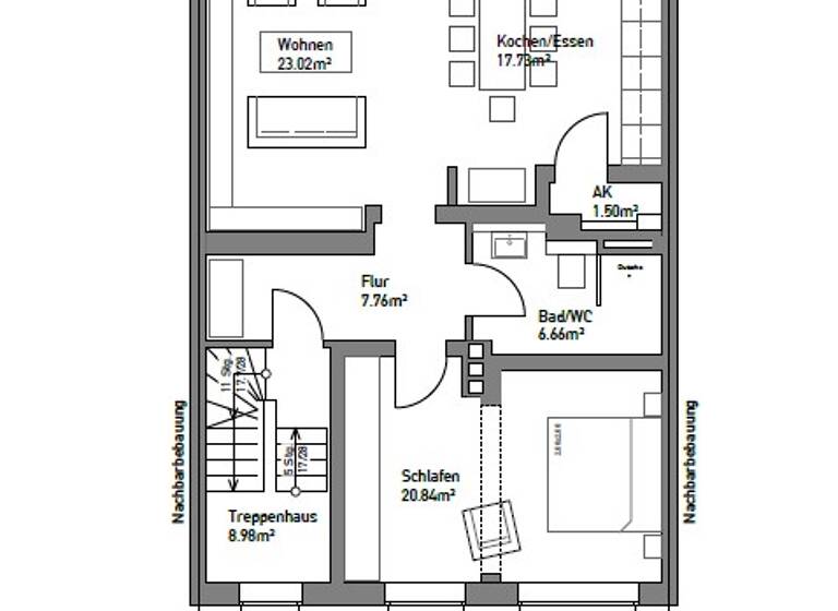 Wohnung zum Kauf provisionsfrei 720.000 € 2 Zimmer 82,1 m²<br/>Wohnfläche 3.<br/>Geschoss Düsseltal Düsseldorf / Düsseltal 40239