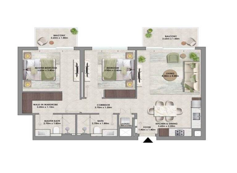 Wohnung zum Kauf - Erstbezug provisionsfrei 616.632 € 3 Zimmer 98,6 m² Dubai