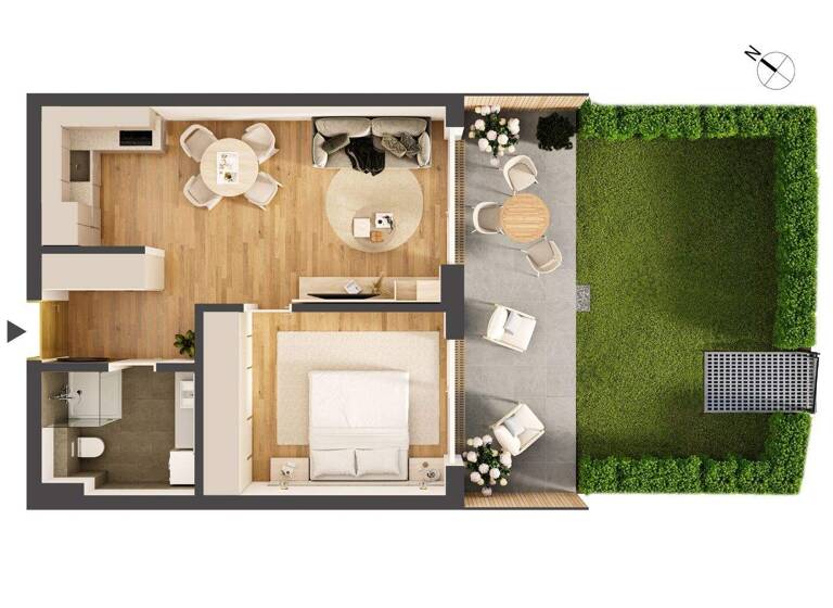 Wohnung zum Kauf - Neubau provisionsfrei 265.000 € 2 Zimmer 46,2 m² EG Franz-Prantl-Park 3 Jenbach 6200