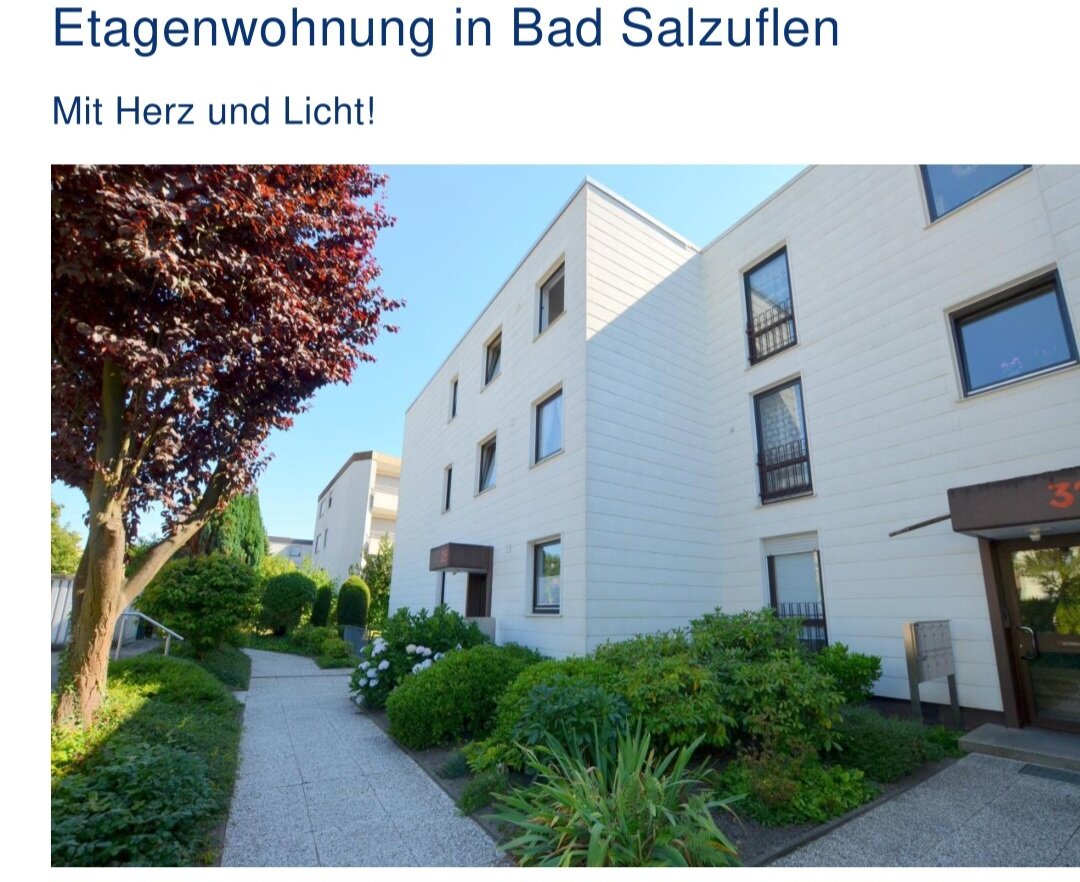 Wohnung zur Miete 620 € 66 m²<br/>Wohnfläche 2.<br/>Geschoss ab sofort<br/>Verfügbarkeit Humboldstrasse Bad Salzuflen Bad Salzuflen 32105