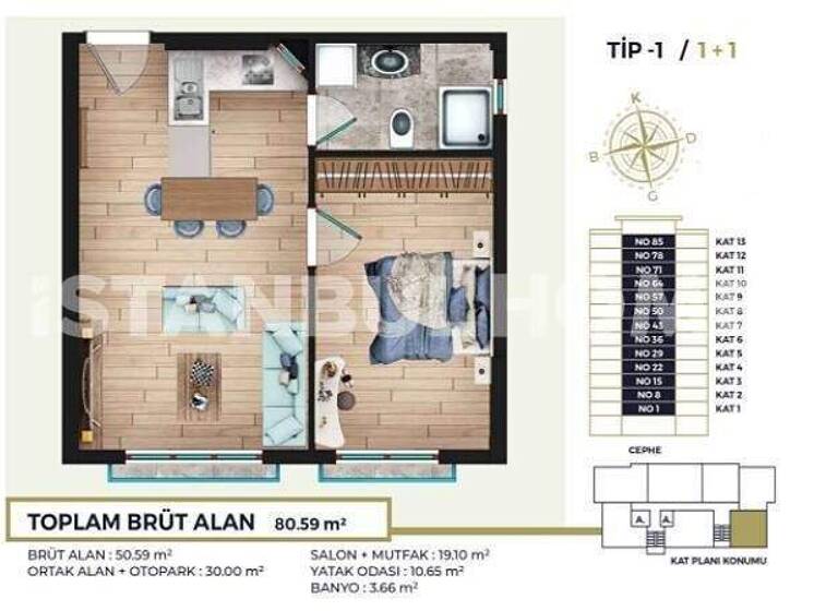 Studio zum Kauf 482.000 € 4 Zimmer 160 m² EG Istanbul 34020