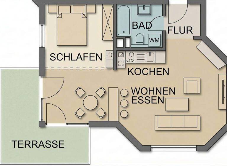 Wohnung zum Kauf provisionsfrei 199.000 € 1,5 Zimmer 57,3 m² EG Bodman Bodman-Ludwigshafen 78351
