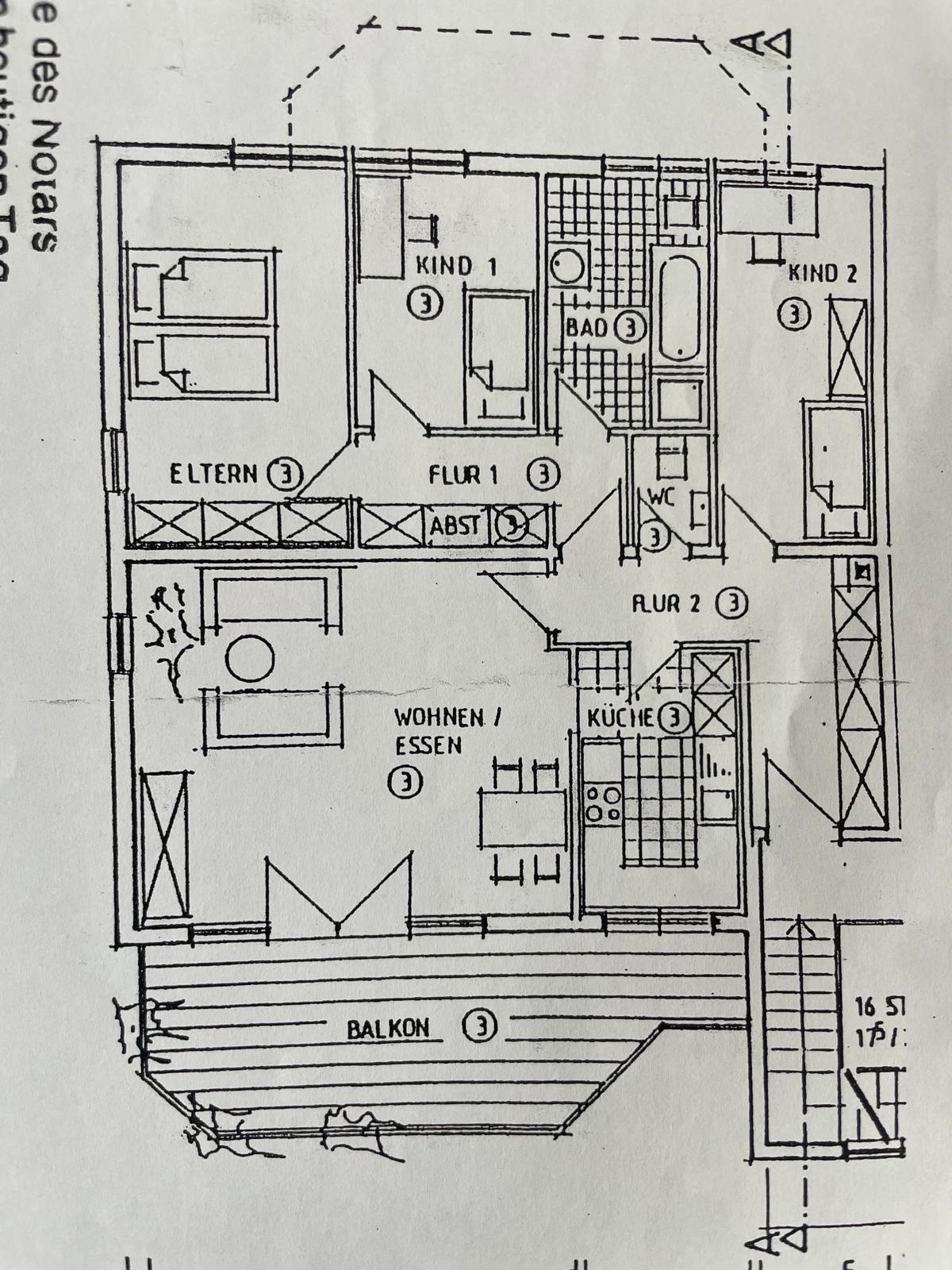 Wohnung zur Miete 1.200 € 4 Zimmer 109 m²<br/>Wohnfläche 1.<br/>Geschoss Flutgraben Rhöndorf Bad Honnef 53604