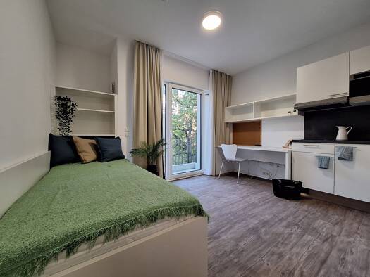 Wohnung zur Miete 447 € 1 Zimmer 24,7 m² EG frei ab sofort Bornaische Straße 10-16 Connewitz Leipzig 04277
