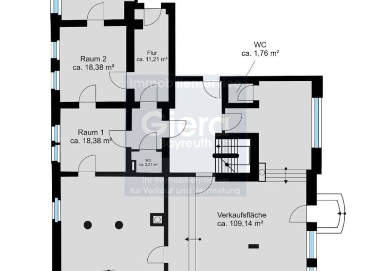 Laden zur Miete 4 Zimmer 110 m² Verkaufsfläche Opernstraße 7 City Bayreuth 95444