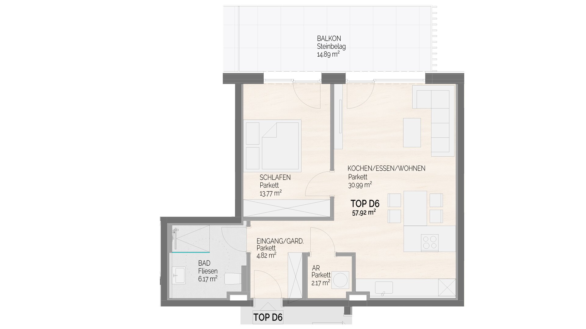 Wohnung zum Kauf 515.000 € 2 Zimmer 57,9 m²<br/>Wohnfläche 1.<br/>Geschoss Schladming 8970