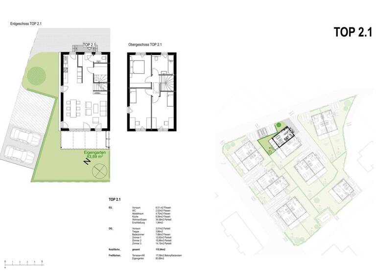 Doppelhaushälfte zum Kauf - Erstbezug 439.000 € 4 Zimmer 115,9 m² 288 m² Grundstück Ebreichsdorf 2483