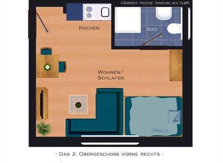 Studio zum Kauf 179.000 € 1 Zimmer 25 m² 2. Geschoss Centrum Münster 48149