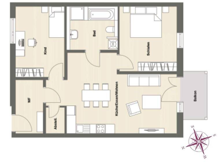 Wohnung zum Kauf 322.900 € 3 Zimmer 81,5 m² 4. Geschoss Hammerweg Weiden in der Oberpfalz 92637