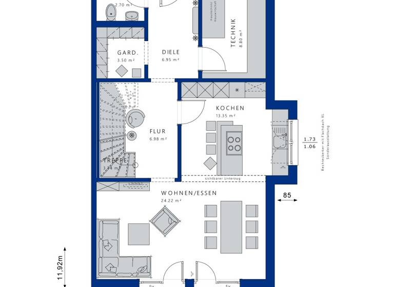 Doppelhaushälfte zum Kauf 594.525 € 5 Zimmer 125 m² 500 m² Grundstück Obercastrop Castrop Rauxel 44575