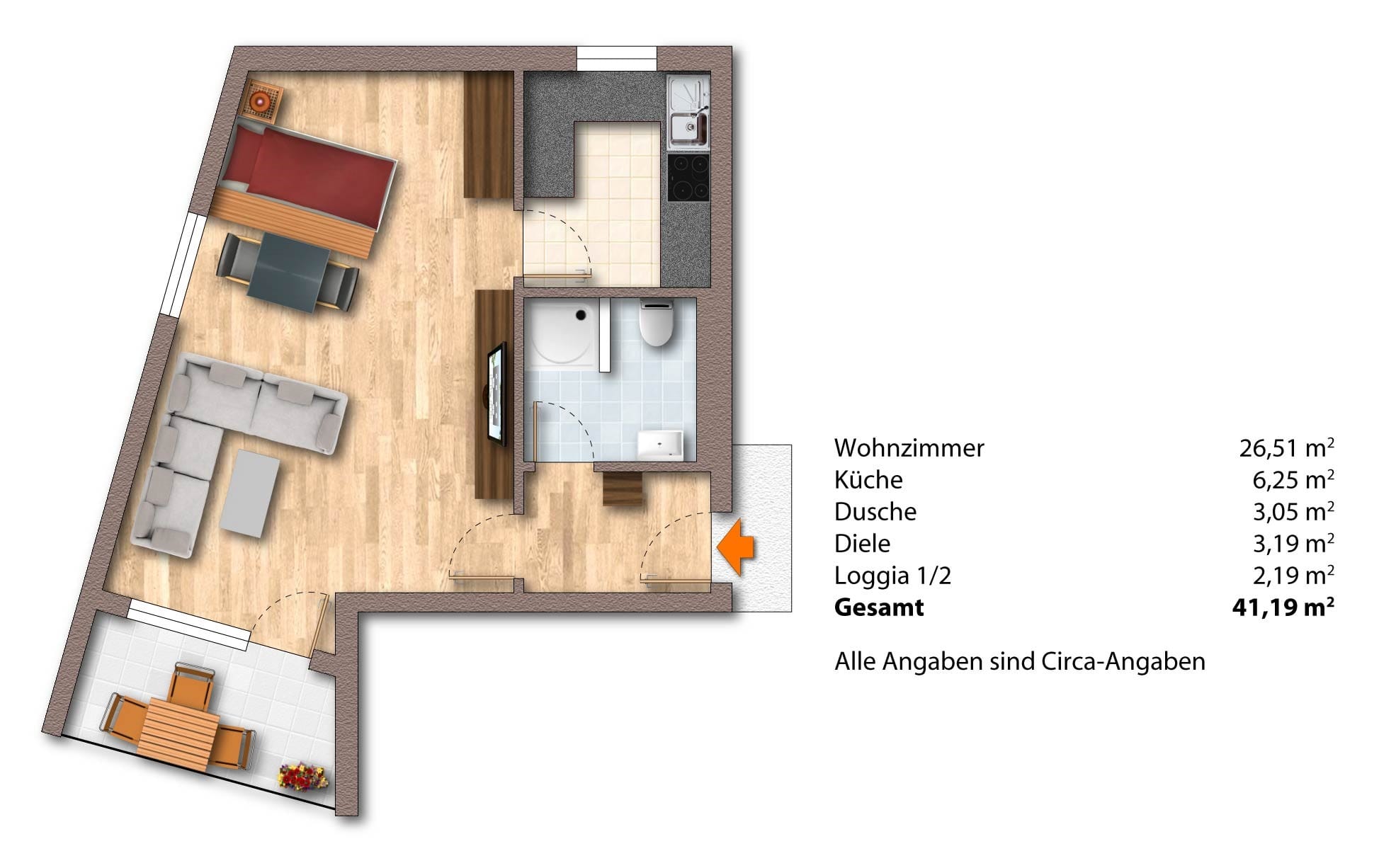 Penthouse zum Kauf 188.000 € 1,5 Zimmer 41,2 m²<br/>Wohnfläche Kippenhausen Immenstaad 88090