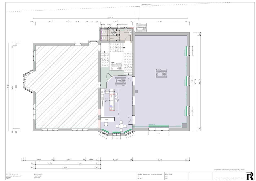 Bürofläche zur Miete 4 € 186,5 m²<br/>Bürofläche Goethestraße 25 Eisenach Eisenach 99817