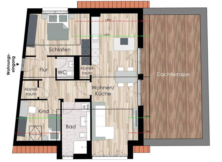 Wohnung zum Kauf - Erstbezug provisionsfrei 435.000 € 3 Zimmer 100,7 m² 3. Geschoss frei ab sofort Goethestraße 11 Ohrdruf 99885