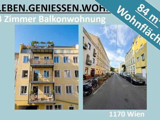 Wohnung zur Miete 1.031 € 4 Zimmer 84,1 m² 1. Geschoss Klopstockgasse Hernals 1170