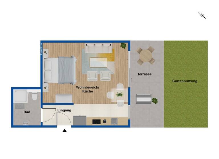 Wohnung zum Kauf 312.300 € 1 Zimmer 49 m²<br/>Wohnfläche EG<br/>Geschoss Britz Berlin 12347