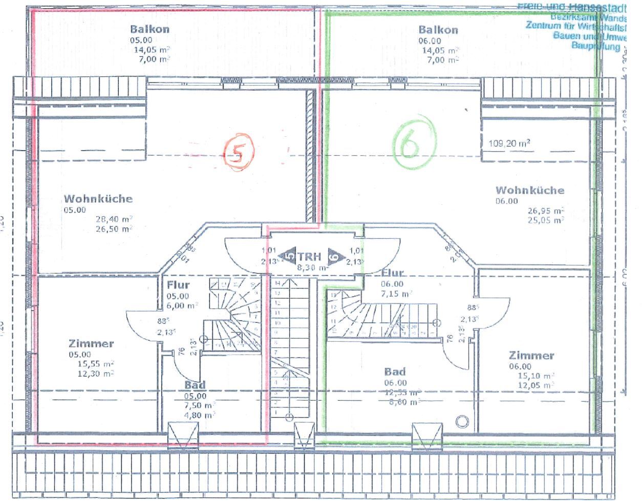 Maisonette zur Miete 1.045 € 3 Zimmer 78,1 m²<br/>Wohnfläche 3.<br/>Geschoss 01.02.2025<br/>Verfügbarkeit Singelmannsweg 44 Tonndorf Hamburg 20144