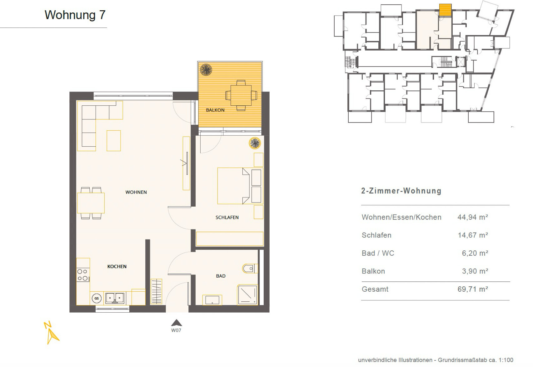 Wohnung zum Kauf 310.000 € 2 Zimmer 69,7 m²<br/>Wohnfläche Altensteig Altensteig 72213