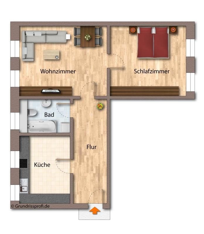 Wohnung zur Miete 325 € 2 Zimmer 61,4 m²<br/>Wohnfläche EG<br/>Geschoss ab sofort<br/>Verfügbarkeit Schleizer Straße 68 Zeulenroda Zeulenroda-Triebes 07937