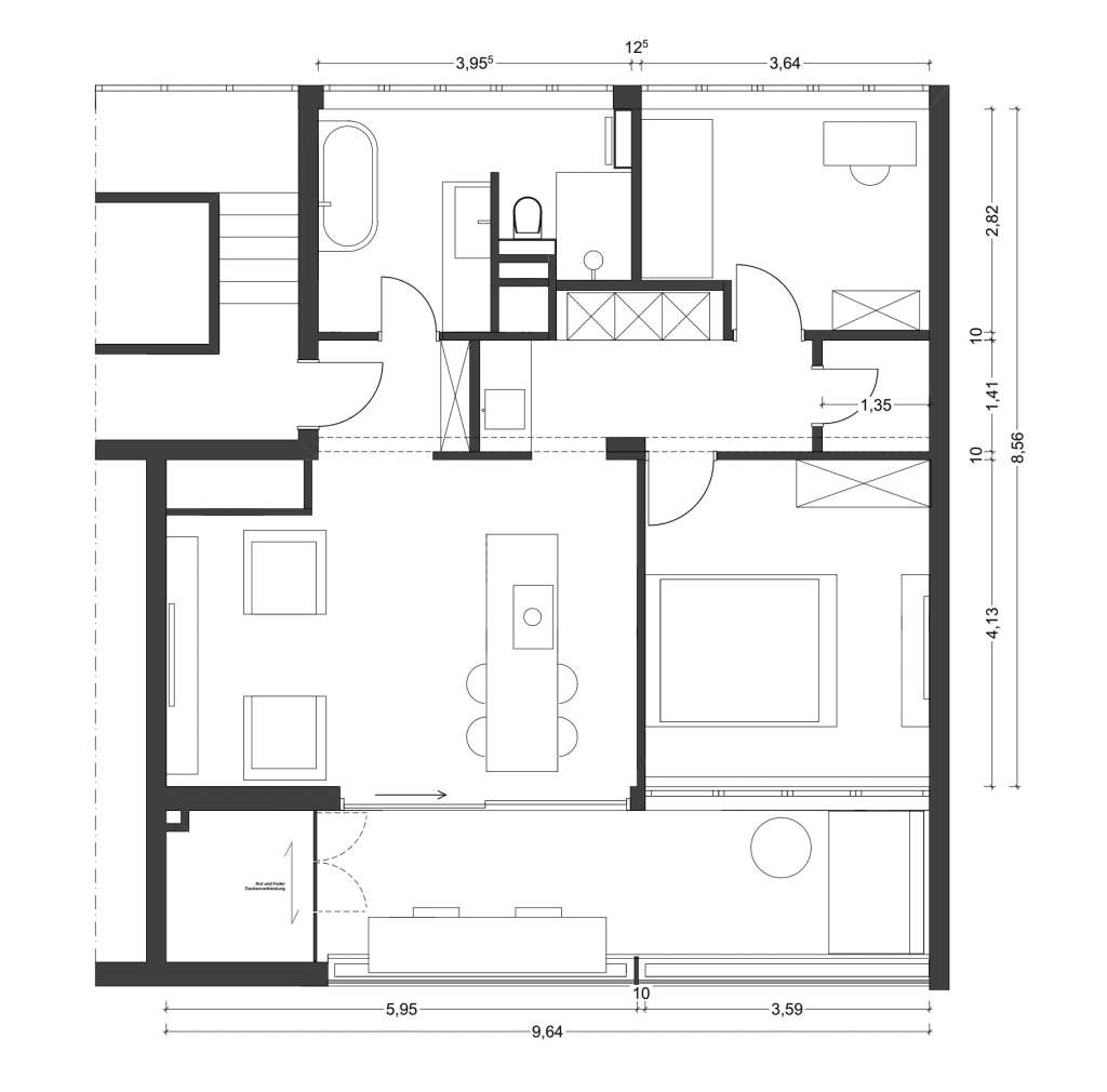 Wohnung zur Miete Wohnen auf Zeit 3.500 € 3 Zimmer 78 m²<br/>Wohnfläche 01.02.2025<br/>Verfügbarkeit Friedrich-Lau-Straße Golzheim Düsseldorf 40474