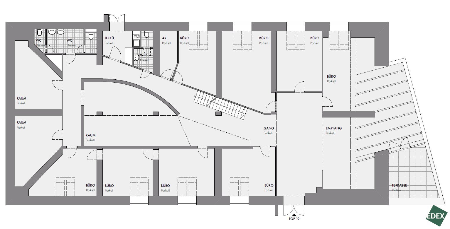 Büro-/Praxisfläche zur Miete 10 € 11 Zimmer Nußdorfer Platz Wien 1190