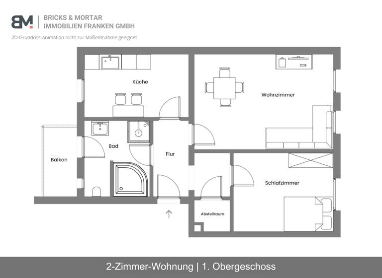 Wohnung zum Kauf 207.500 € 2 Zimmer 54,5 m²<br/>Wohnfläche 1.<br/>Geschoss Schweinau Nürnberg 90441