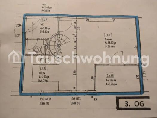 Maisonette zur Miete Tauschwohnung 822 € 3 Zimmer 78 m² 2. Geschoss Potsdam West Potsdam 14471