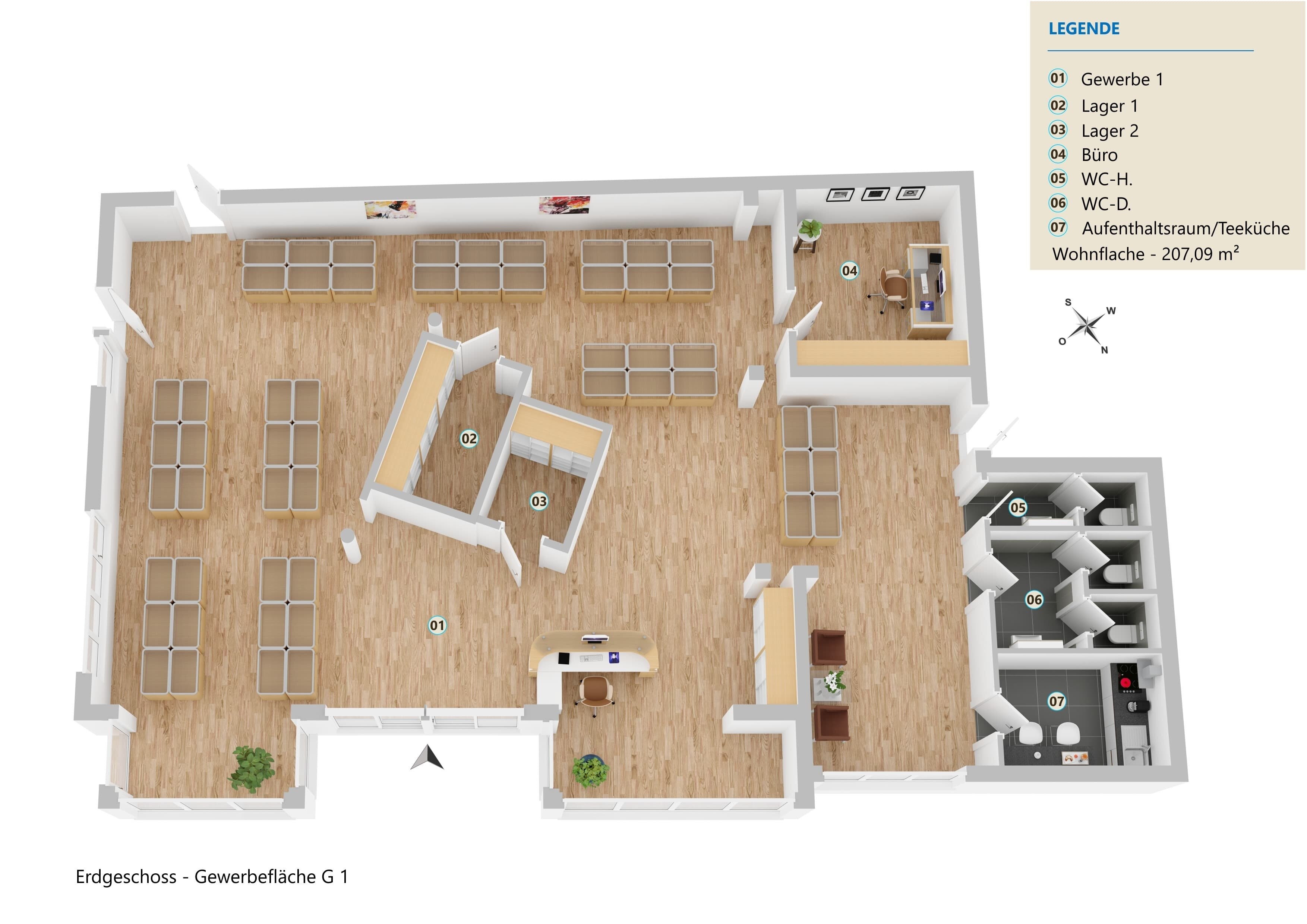 Büro-/Praxisfläche zum Kauf provisionsfrei 3.000 € 207,1 m²<br/>Bürofläche Leidersbach Leidersbach 63849