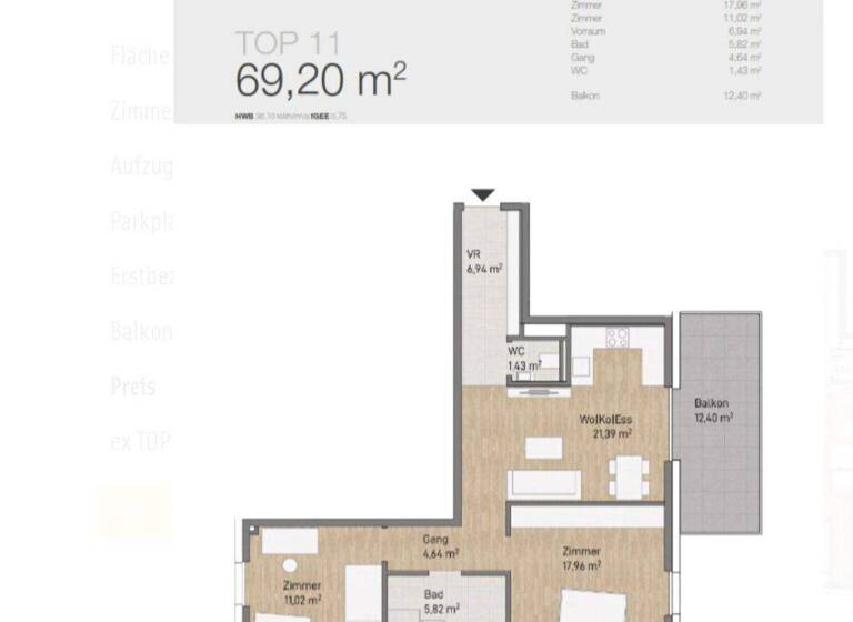 Wohnung zum Kauf provisionsfrei 349.000 € 3 Zimmer 69 m² frei ab sofort Janzgasse Eggenberg Graz 8020