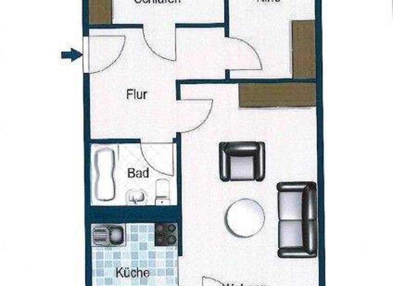 Wohnung zur Miete 498 € 3 Zimmer 64,3 m² 5. Geschoss frei ab 11.04.2026 Elsterwerdaer Str. 40 Prohlis-Süd Dresden 01239