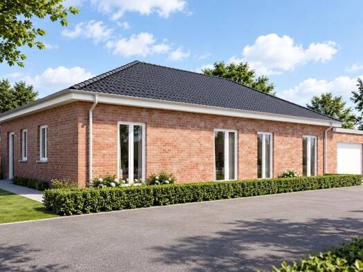 Bungalow zum Kauf - Erstbezug provisionsfrei 400.000 € 4 Zimmer 135 m² 720 m² Grundstück Schulstraße 15 Haßbergen 31626