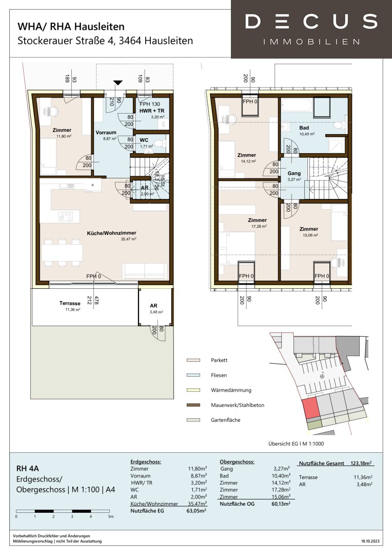 Haus zur Miete 1.446 € 5 Zimmer 120,5 m²<br/>Wohnfläche Hausleiten 3464