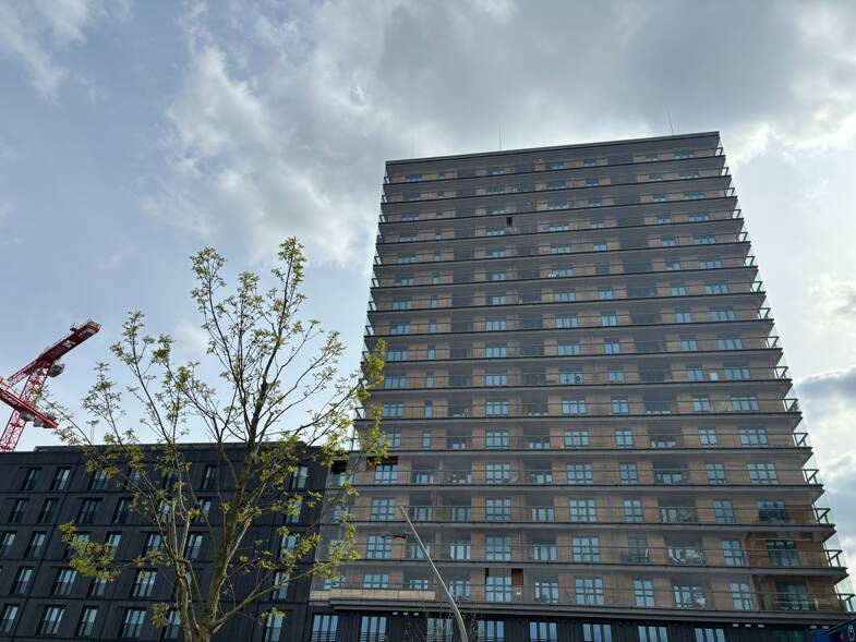 Wohnung zur Miete 1.600 € 2 Zimmer 56 m² 5. Geschoss Hammerbrook Hamburg, Hafencity 20457