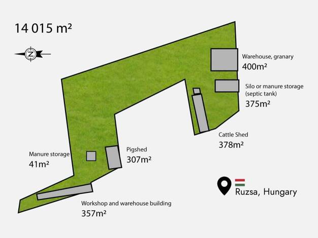 Lagerhalle zum Kauf 113.000 € 1.859 m² Lagerfläche Ruzsa 6786