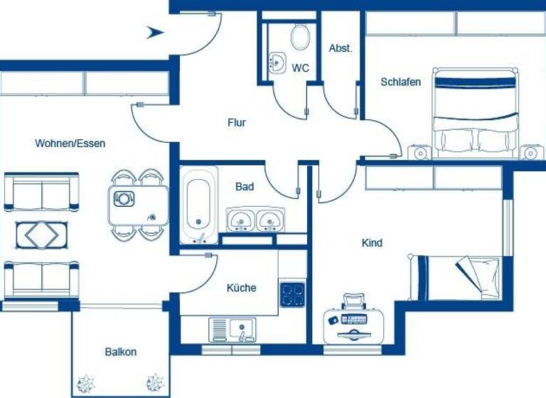 Wohnung zum Kauf 216.900 € 3 Zimmer 75 m² Blasewitz Dresden 01277